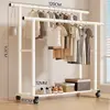 Perchero de pie para el hogar, dormitorio, balcón, dormitorio, tendedero simple, poste único, barra de secado interior