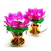 Lanterna de Lótus para Casa de Buda Lâmpadas de Mesa Divinas A Luz de Buda Brilha Lanterna de Lótus para Casa Lanterna Longa Brilhante para a Luz de Buda