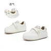 Zapatillas Blancas de Piel Genuina 2026 Primavera Nuevos Zapatos de Suela Gruesa para Aumentar Altura para Mujer Casual Versátiles Zapatillas de Commuter para Mujer de Moda