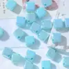 Miçangas de acrílico em degradê creme para cubos de açúcar, quadradas, com revestimento UV, para acessórios de corrente de celular feitos à mão DIY