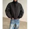 Jaqueta Bombeiro Perfil Estilo Americano Marrom Jaqueta Acolchoada de Algodão Masculina de Inverno cleanfit Jaqueta Matelassê Terno Curto Vintage Pão