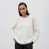 Suéter Pulóver de Cuello Redondo Transfronterizo Estilo Europeo y Americano Otoño e Invierno 2025 Nuevo Suéter de Punto de Color Sólido Simple Holgado Casual