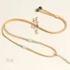 Cordón para Colgante de Ágata de Cristal DIY, Cordón para Colgante de Nudo de Transferencia Tejido a Mano Fino y Simétrico con Hebilla de Seguridad de Jade
