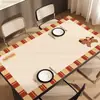 Mantel de mesa impermeable y a prueba de aceite, no lavable, resistente al calor, protector de mesa aislado, mantel rectangular de cuero de alta gama para mesa de café