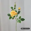 Flores Artificiales con Tacto Real, Flores Falsas de Gama Alta tipo Rosa, 3 Cabezas, Sensación Hidratante y Realista, para Decoración de Hotel y Hogar, Venta al por Mayor de Comercio Exterior Transfronterizo