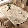 Jogo Americano Oval com Toque de Luxo Leve e de Alta Qualidade, Impermeável, à Prova de Óleo, Lavável, Resistente ao Calor, Protetor de Superfície para Mesa de Jantar Redonda, Jogo Americano para Mesa de Centro