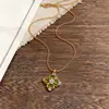Pendientes de Colgante de Flor de Circonita Estilo Retro de Corte Pendientes Niche Moda de Gama Alta Collar Simple Versátil Juego de Joyería