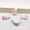 Gatito de dibujos animados Accesorios de Resina Mediano Lindo Pajarita Gato KT DIY para Niños Carcasa de Teléfono Caja de Almacenamiento Material para Accesorios para el Cabello