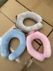 Bolsa de água quente grande em forma de U para compressa quente na coluna cervical, ombro, tira longa, colcha quente, uso duplo frio e quente, imitação de pele de coelho, capa de pelúcia espessa, protetor de pescoço
