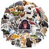 [Ce, Cpc] 50 Adesivos de Identificação de Animais do Zoológico para Crianças, Adesivos Realistas de Orangotangos, Tigres e Animais Pequenos, Transfronteiriço