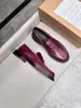 Novos Sapatos Loafers CL Spliced de Couro Genuíno Masculino Tendência Color Block Malha Fivela Dupla Slip-on Sapatos de Couro Transfronteiriços Tamanho Grande Sapatos Masculinos