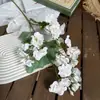 Flor Artificial Flor de Begonia de 4 Pétalos Boda Material de Flores para Boda Adornos para Sala de Estar en Casa Flor Artificial Decorativa Decoración de Hotel Flor de Seda