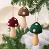 Adornos de Hongo de Fieltro de Lana de Nuevo Estilo Transfronterizos Decoración de Escena Navideña Árbol de Navidad Hongo Papá Noel Decoraciones Colgantes