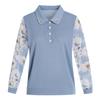 Madre de mediana edad Primavera estilo extranjero manga larga solapa camiseta camisa mujeres 40-50 años capa base