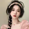Diadema de Perlas Hecha a Mano de Alta Gama de Moda, Accesorio Versátil para el Cabello Estilo Coreano, Nuevo Pasador de Perlas con Hilo de Pescar