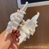 Presilha de Cabelo Elegante Grande Irregular de Concha para Rabo de Cavalo Acessório de Cabelo para Mulheres