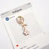 Novo Pingente Chaveiro de Metal Flor de Cerejeira Coração Delicado Flor Decoração de Celular Acessórios de Pingente para Bolsa