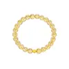Pulsera Shuibei Oro Puro 999 Oro Cuarzo Rutilado Amarillo para Mujer, Pulsera de Cuentas Doradas que Atrae la Fortuna, Joyería de Mano con Cuentas Redondas al por Mayor