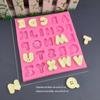 Letras de Botão Fontes Artísticas Série Inglesa Forma de Silicone Flip Sugar Forma para Assar Chocolate Forma para Bolo Ovo