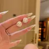 Aretes de Perlas de Encaje Envuelto Franceses para Mujer, Gama Alta, Lujo Accesible, Aretes de Nicho, Únicos Elegantes, Aretes Pequeños Fragantes