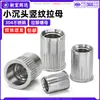 Acero Inoxidable 304 Remache Tuerca Pequeña Avellanada Nervada GB17880 Tapa de Remache Tuerca Moleteada m4m5m6m8m10