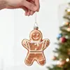 Nuevos Adornos de Galleta de Hombre de Jengibre de Vidrio Decoraciones para Árbol de Navidad Artesanías de Vidrio Adornos Suministros de Decoración de Ambiente