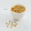 Color oro 18k cuentas de oro cuentas pasantes al por mayor cuentas para pulsera diy cuentas hechas a mano cuentas sueltas cuentas con cuentas