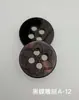 Botones de Concha de Cuatro Ojos Tallados Mariposa Negra Natural para Camisa Traje Chaqueta de Mezclilla Chaleco Botones de Relieve Retro