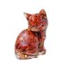 Grava de Cristal Natural Resina de Goteo Gato Acostado Soporte para Gato Gato Durmiendo Decoración del Hogar Gato Lúcido Adornos para Coche