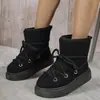 Botas de neve quentes com sola grossa para mulheres estilosas, novo estilo inverno 2026, sapatos curtos de algodão peludos para uso externo, botas peludas antiderrapantes atacado