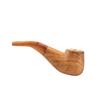 Tubo de Madera Maciza, Boquilla Curva Antigua de Madera, Pipa de Tabaco Hecha a Mano, Pieza de Juego, Pipa Seca, 4 Tamaños
