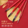 Pincel de Acuarela Rojo Gordo Arte Pintura Especial Cabeza Redonda Gancho Línea Pluma Niños Principiante Pincel Set de Pinceles
