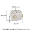 Plata de Ley S925 Artesanía Fina Estilo Coreano Moda Estilo Ins Daisy Pequeño Espaciador de Agujero Grande Cuentas DIY Pulsera Collar Cuentas de Plata