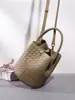 Bolsa de Tecido Artesanal Estilo Novo 2025, Bolsa de Mão Tipo Balde, Bolsa Versátil Casual para Mãe e Filha, Bolsa de Ombro Transversal Simples e Leve de Luxo