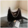 Bolsa Tote de Ombro Acolchoada com Corrente para Axila Estilo Nicho 2025 Inverno Nova Tendência de Alto Valor Simples para o Dia a Dia Transversal