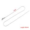 Cadena Universal de Titanio para Clavícula de 45 cm Cadena Ajustable Collar de Acero Inoxidable Silicona Joyería DIY Accesorios de Colgante con Cuentas