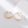 Aretes de Aro Liso, Aretes de Metal, Hebillas para Oreja, Aretes de Diseño de Nicho, Aretes de Estilo Cool, Aretes Elegantes de Moda Personalizados