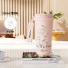 Termo infantil doble taza para beber 316 alto valor de color gran capacidad estudiantes para niños y niñas cerámica lindo caricatura hervidor con pajilla