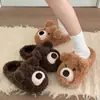 Fábrica de Zapatos Qidan Pantuflas de Algodón de Dibujos Animados para Mujer, Uso en Casa en Invierno, Suela Gruesa, Antideslizantes, Para Exteriores, Forradas de Felpa, Cálidas, Lindos Zapatos de Algodón de Peluche