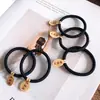 Cuerda de Cabello Coreana de Alta Elasticidad Banda para el Cabello Engrosada sin Costuras Banda de Goma Negra Goma para el Cabello Accesorios para el Cabello Duraderos Bolsa