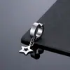 Pendientes Falsos Punk de Acero Inoxidable Sin Perforación Transfronterizos Estilo Coreano Simples Accesorios para Oreja de Acero de Titanio para Hombres, Estilo Genial, Personalidad Europea y Americana