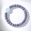 Pulsera Bodhi de Jade Blanco Natural de Hainan, Nuevo Estilo Chino, Morado Elegante, Suave Pulsera de una Sola Vuelta Wrap-Around, Cuentas de Oración Budistas al por Mayor