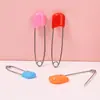 Alfileres de Seguridad de Plástico de Colores, Alfileres de Seguridad para Niños, Alfileres de Cabeza de Pan, Broches de Seguridad para Baberos, Alfileres de Acero Inoxidable