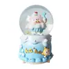 Caixa de Música Porquinho Fofo Bola de Cristal Romântico Presente de Dia dos Namorados para Meninas Caixa de Música de Vidro Floco de Neve Brilhante Presente de Aniversário