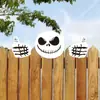 Decoración de Patio Jardín Cartel Colgante para Valla de Madera Transfronteriza Reno Muñeco de Nieve Grinch Dibujos Animados para Personas Mayores