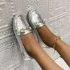Mocasines para Mujer Talla Grande Slip-On Zapatos Perezosos Suela Suave Casual Cómodos Zapatos Individuales Zapatos Penny W516