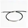 Pulseras de Pareja de Tubo Curvado de Venta Caliente Transfronteriza para Nicho, Acero de Titanio, Personalizables con Grabado, Ajustables, Pulseras Tejidas Simples Hechas a Mano al por Mayor