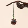 Chaveiro Criativo de Sandália Raposa de Nove Caudas para Carro Pingente de Mochila Tecido à Mão Argola Simples para Homens e Mulheres