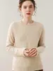 Suéter de Cashmere Gola Redonda para Mulheres, Suéter de Cashmere Tricotado Grosso com Ponto Trançado, Novo Estilo Outono e Inverno, Blusa Suéter de Manga Longa