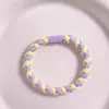 Anillo para el Cabello Trenzado Doble de Color Grueso Cuerda Fuerte para la Cabeza Cuerda Elástica Alta para Recoger la Cola de Caballo Tendón de Goma Lindo